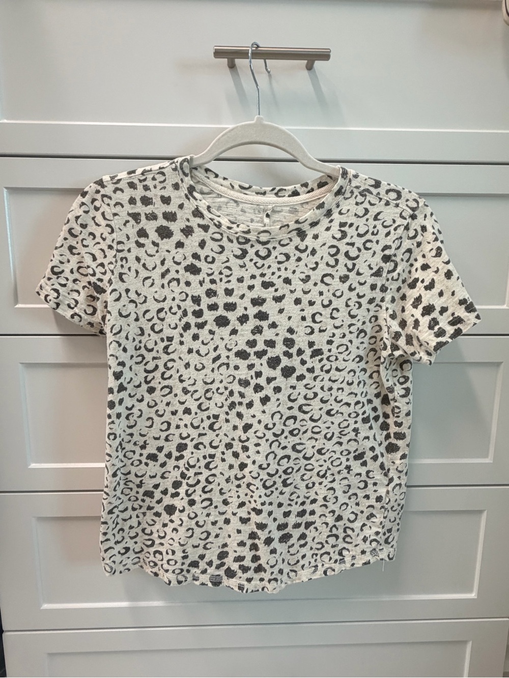Pilcro Kids Leopard Spot Short Sleeve Tee - White & Black